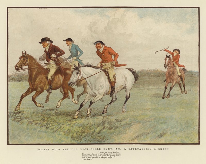 Scenes with the Old Mickledale Hunt by English School