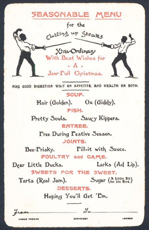 Seasonable Menu by English School
