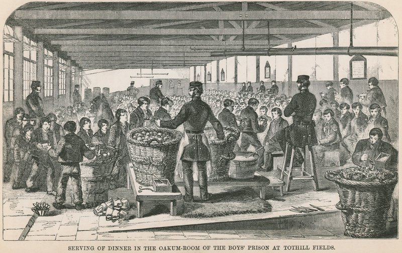 Serving of dinner in the Oakum Room by English School