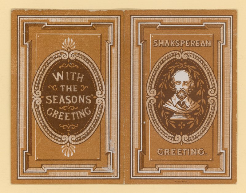 Shakespearian Greetings Card by English School