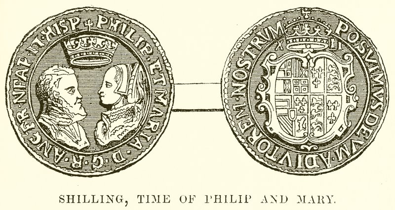 Shilling, Time of Philip and Mary by English School