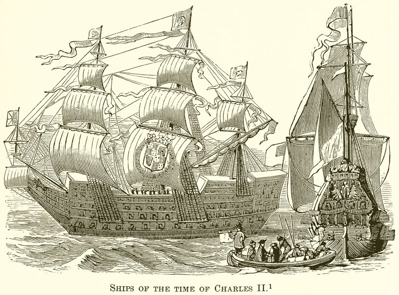 Ships of the Time of Charles II by English School