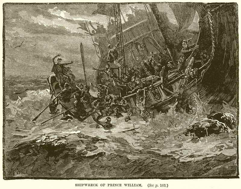 Shipwreck of Prince William by English School