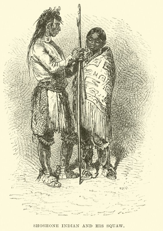 Shoshone Indian and his Squaw by English School