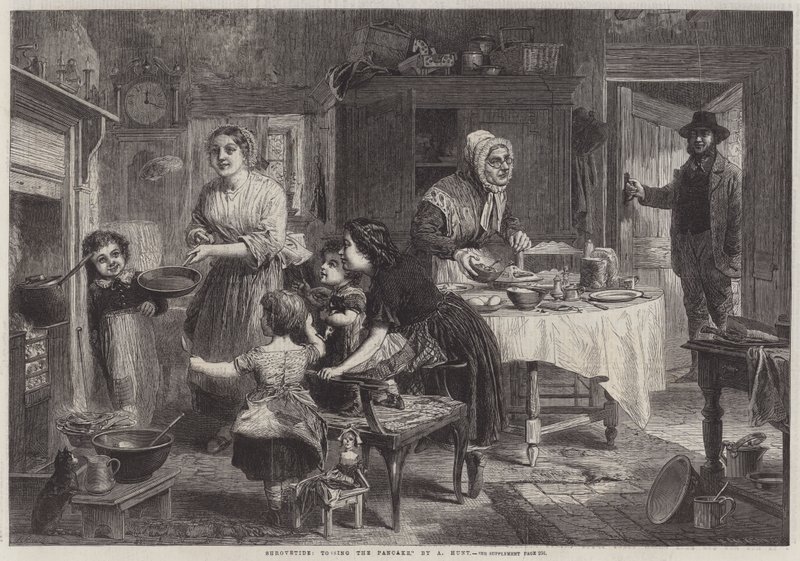 Shrovetide, tossing the Pancake by English School