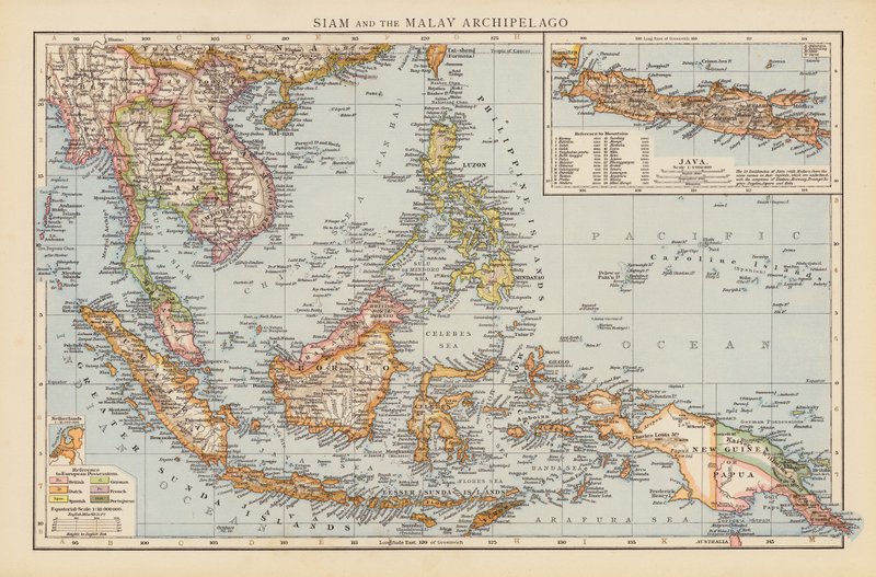 Siam and the Malay Archipelago by English School
