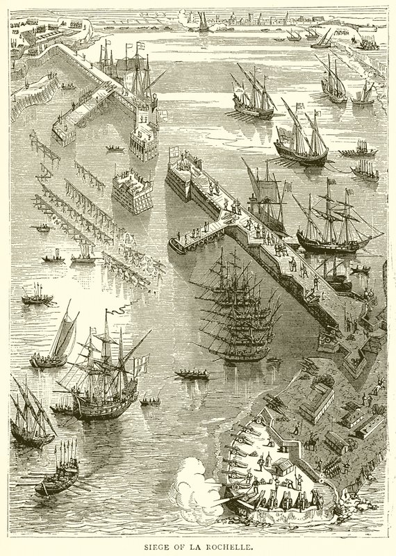 Siege of La Rochelle by English School