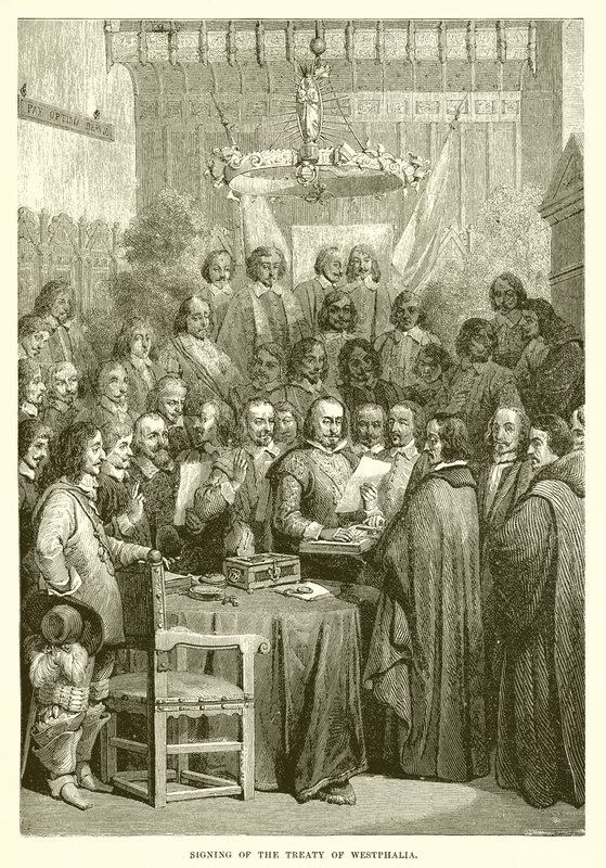 Signing of the Treaty of Westphalia by English School