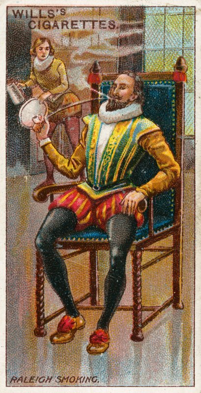 Sir Walter Raleigh Smoking by English School