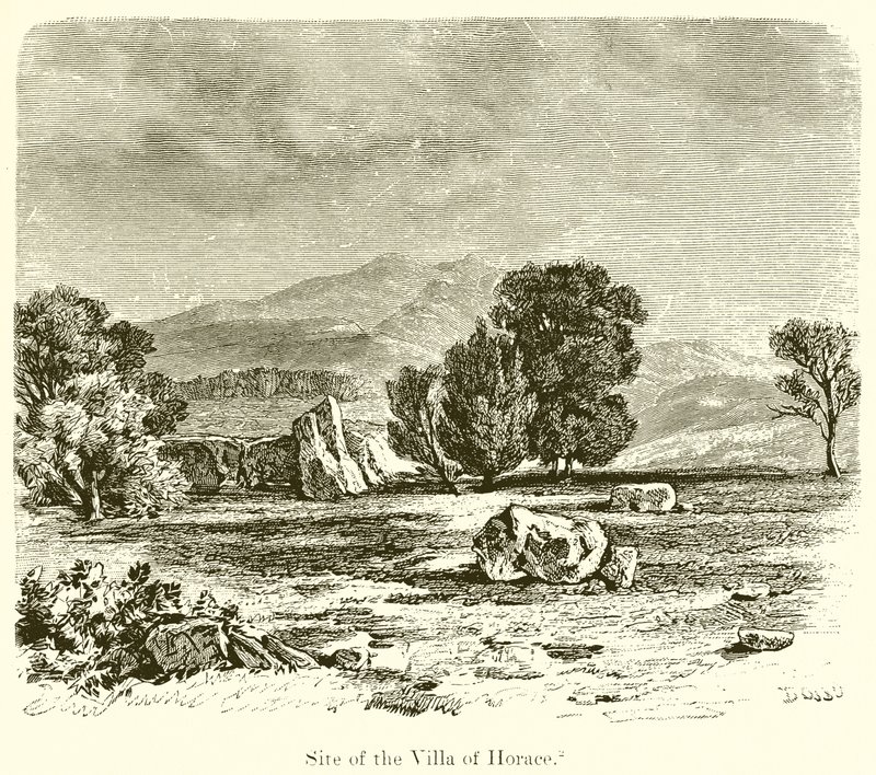 Site of the Villa of Horace by English School