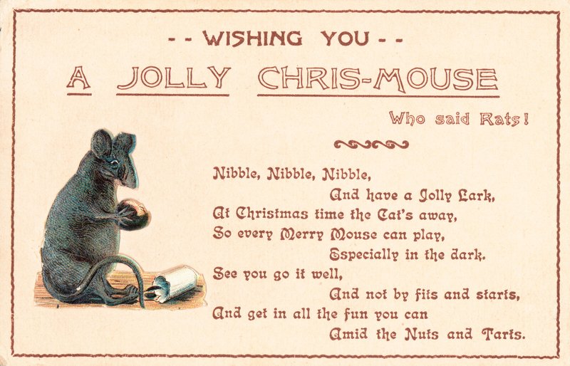 Sitting Grey Mouse by English School