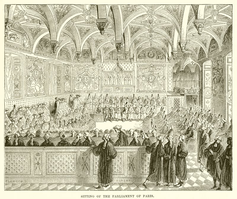 Sitting of the Parliament of Paris by English School