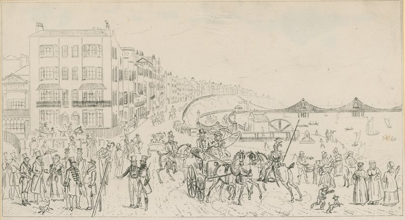 Sketch of the Seafront at Brighton by English School