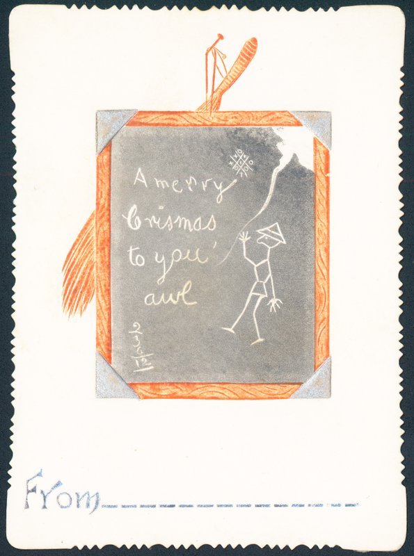 Sketch on Black Board by English School