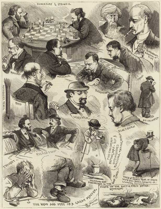 Sketches at the International Chess Tournament by English School