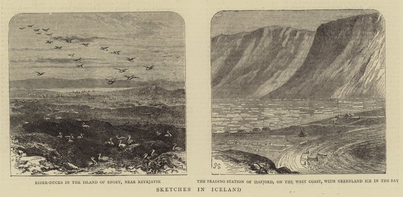 Sketches in Iceland by English School