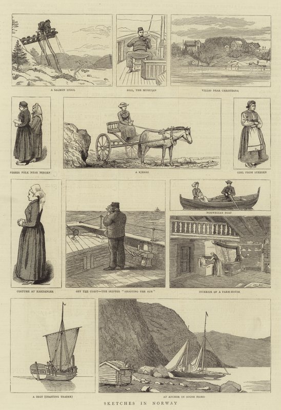 Sketches in Norway by English School
