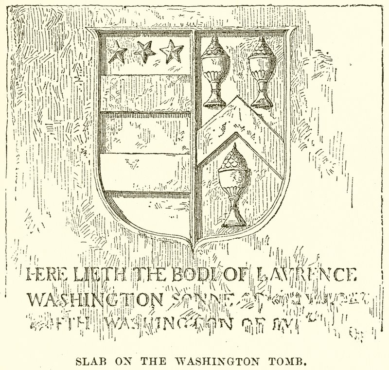 Slab on the Washington Tomb by English School