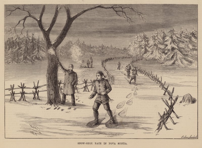 Snow-shoe race in Nova Scotia by English School