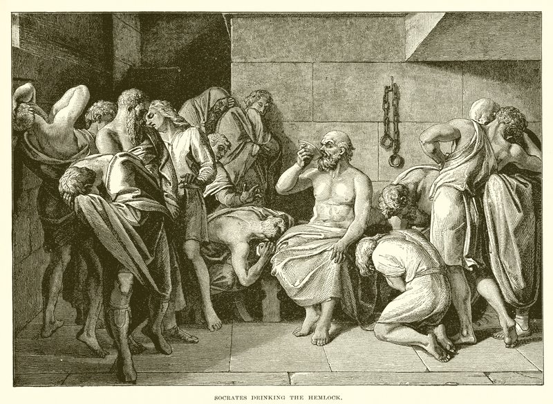 Socrates Drinking the Hemlock by English School