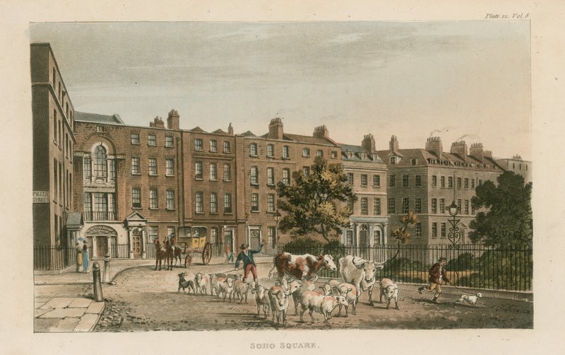 Soho Square, Looking West by English School