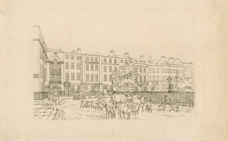 Soho Square, Looking West by English School
