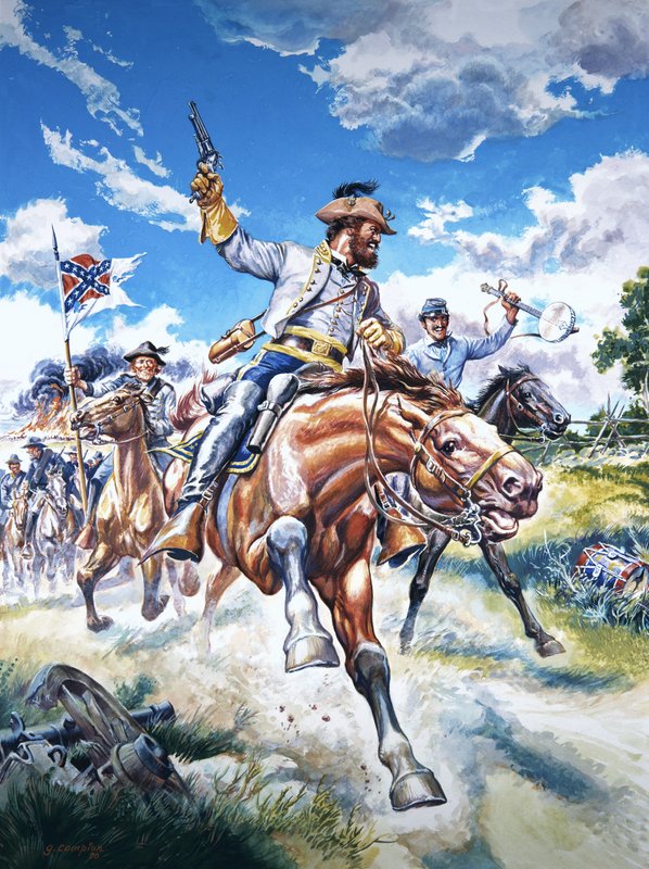 Soldiers in the American Civil War by English School