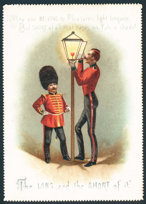 Soldiers lighting Gas Lamp by English School