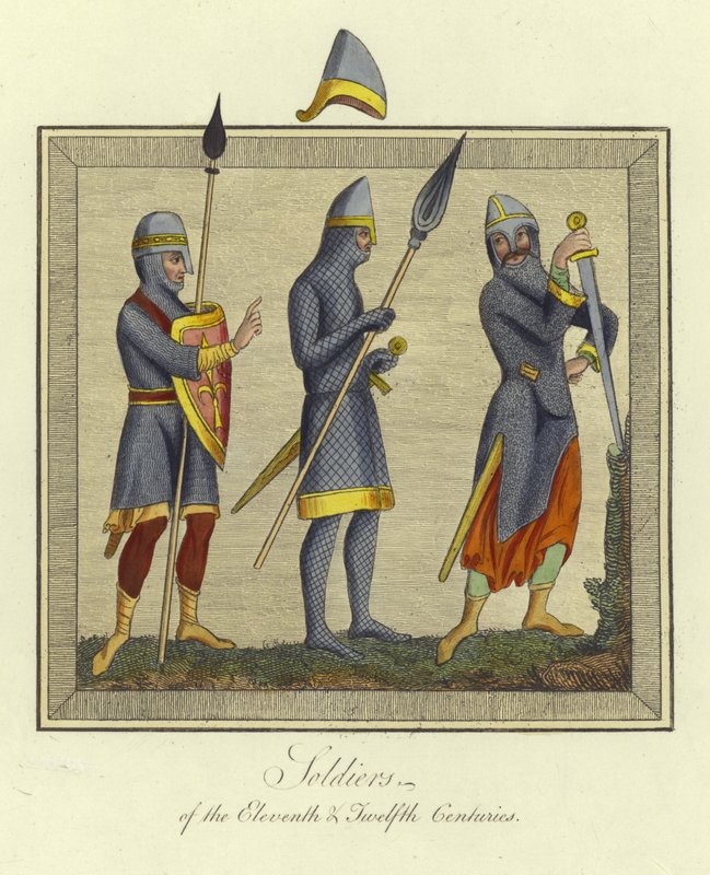 Soldiers of the 11th and 12th Century by English School