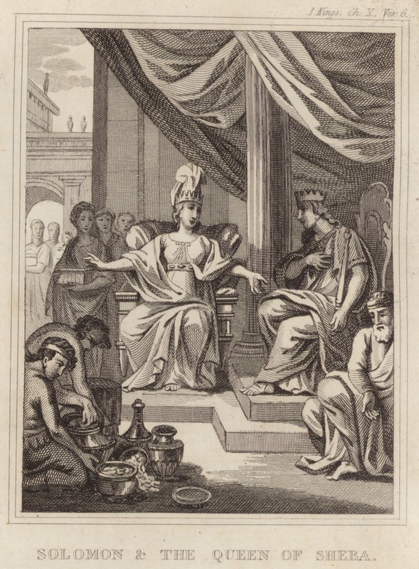 Solomon and the Queen of Sheba by English School