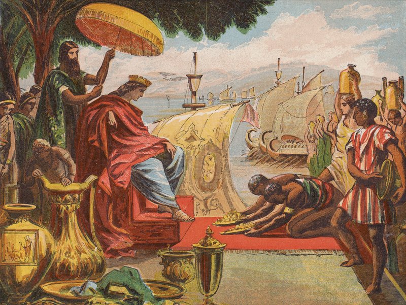 Solomon in His Glory by English School