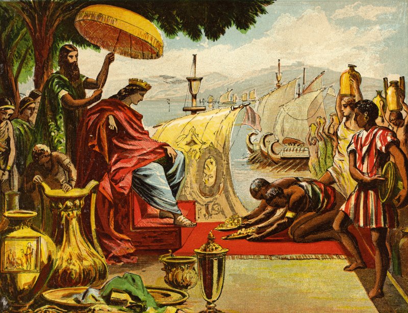 Solomon in His Glory by English School