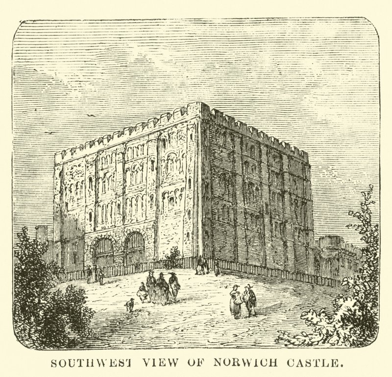 Southwest view of Norwich Castle by English School