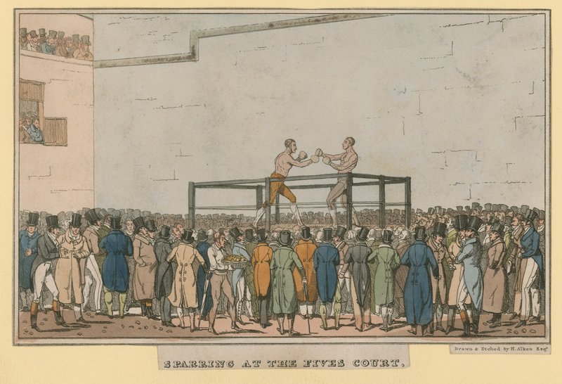 Sparring at the Fives Court by English School