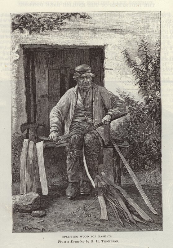 Splitting Wood for Baskets by English School
