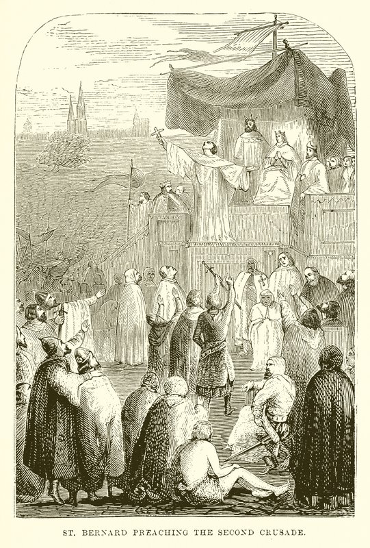 St. Bernard Preaching the Second Crusade by English School