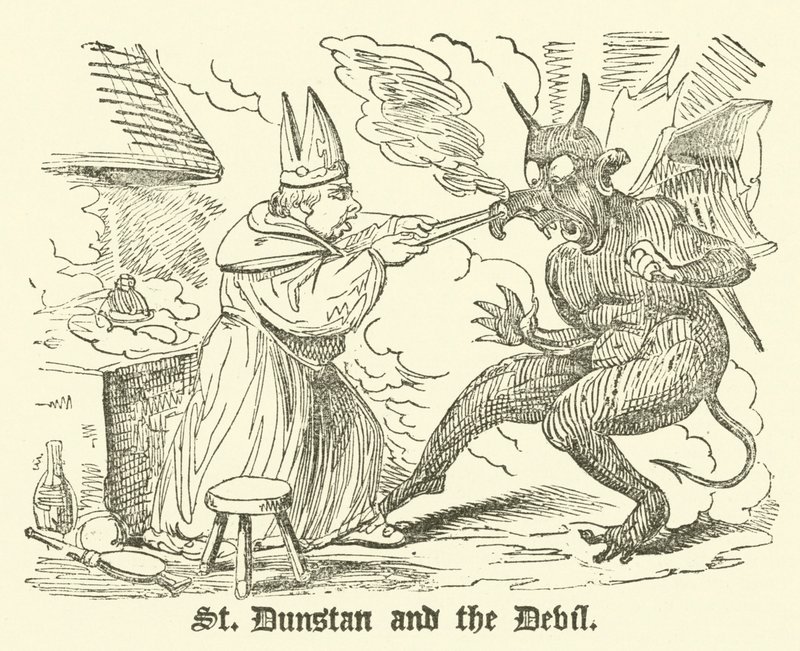 St Dunstan and the Devil by English School