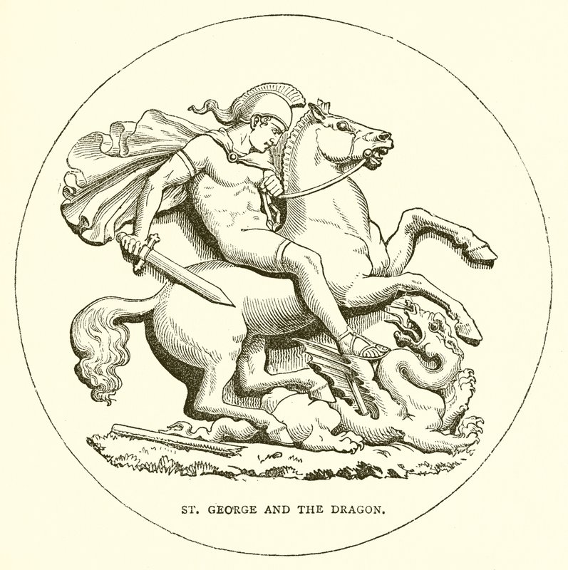 St. George and the Dragon by English School