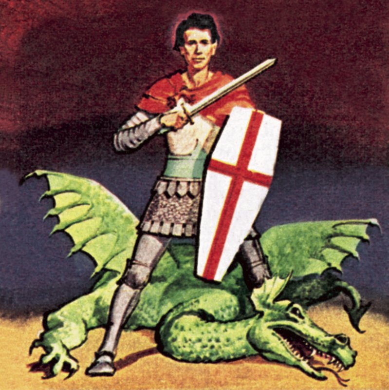 St George and the Dragon by English School