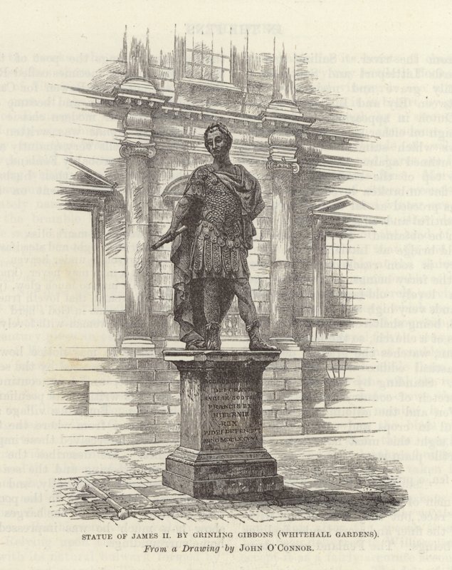 Statue of James II by Grinling Gibbons by English School