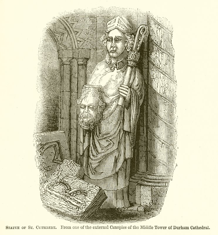 Statue of St. Cuthbert by English School