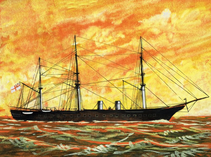Steam boat by English School