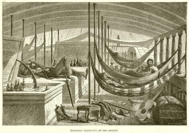 Steamboat Traveling on the Orinoco by English School