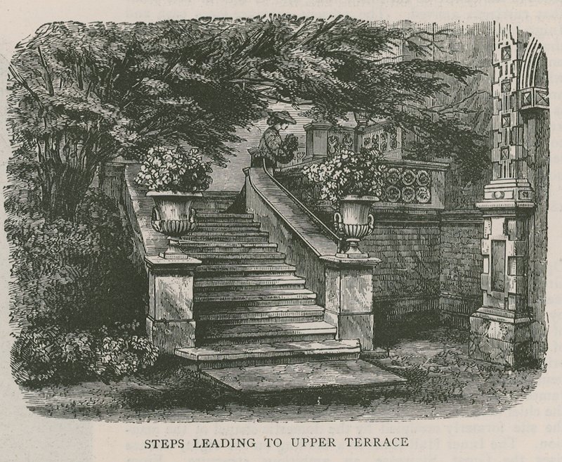 Steps Leading to Upper Terrace, Holland House by English School