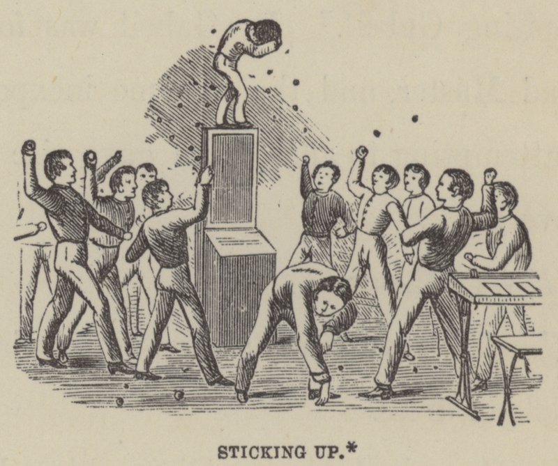 Sticking Up (engraving) by English School