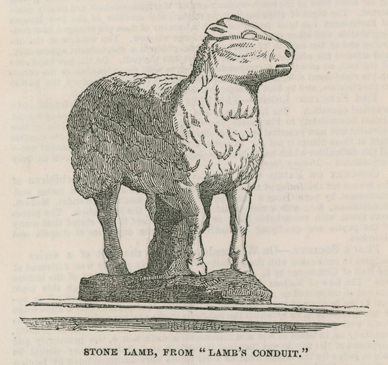 Stone Lamb from Lambs Conduit by English School