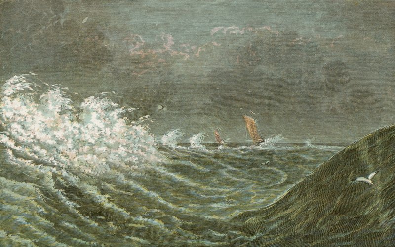 Storm at Sea by English School