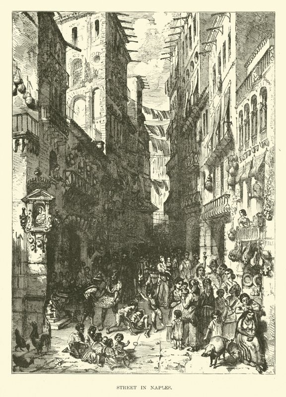 Street in Naples by English School