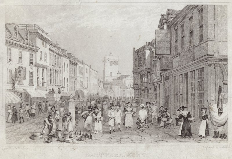 Street Scene of Dartford in Kent by English School
