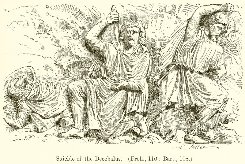 Suicide of Decebalus by English School